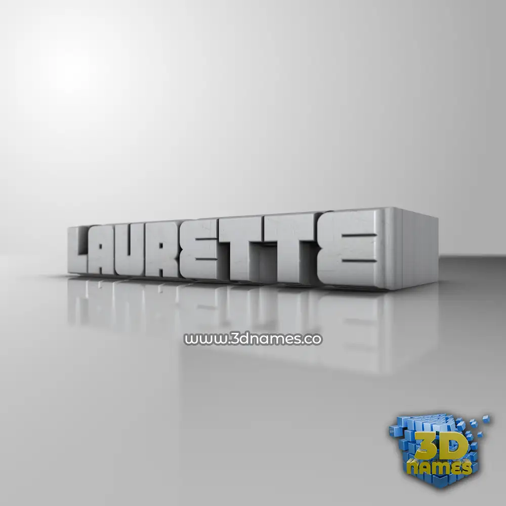 laurette in White Metro style - 3D name wallpaper