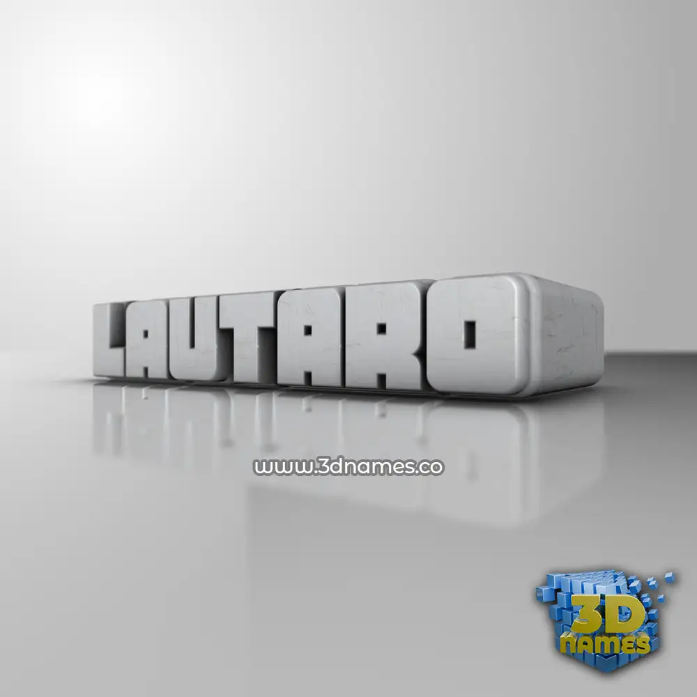 lautaro in White Metro style - 3D name wallpaper