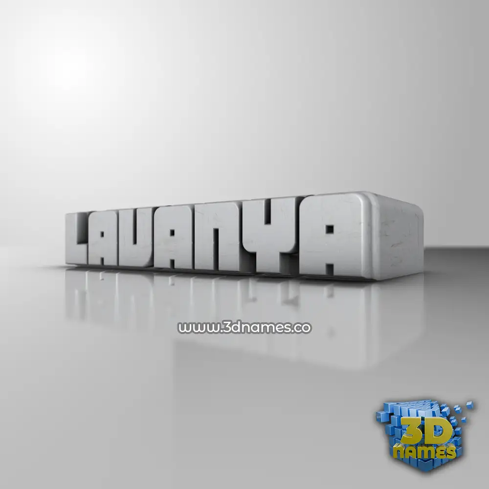 lavanya in White Metro style - 3D name wallpaper