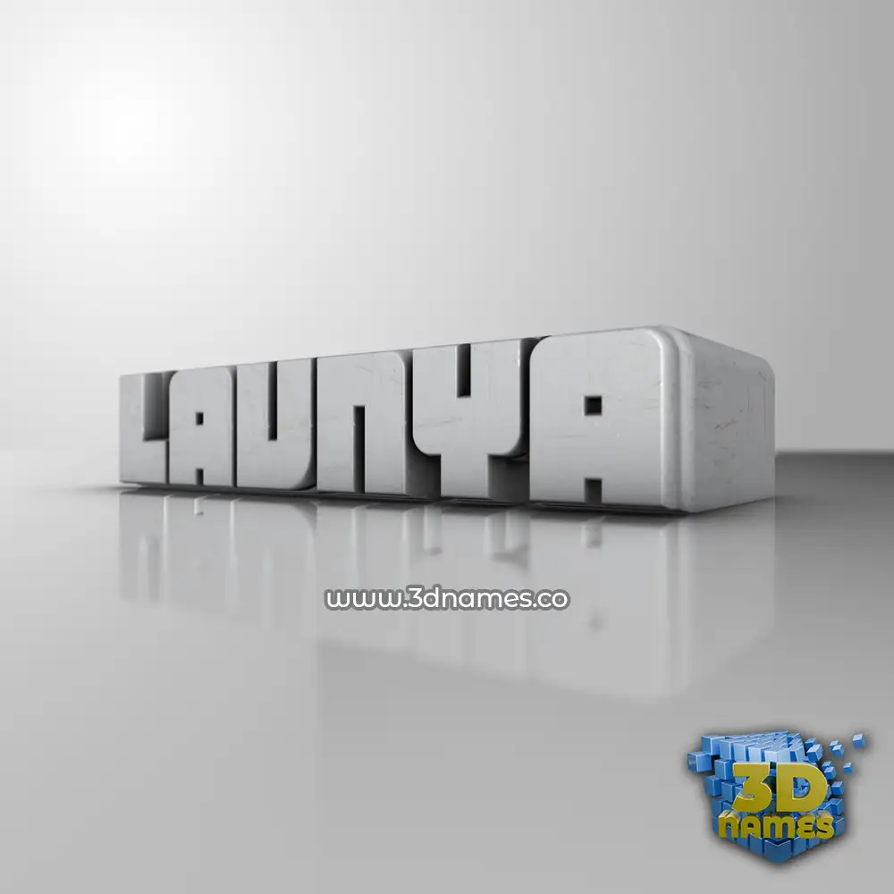 lavnya in White Metro style - 3D name wallpaper