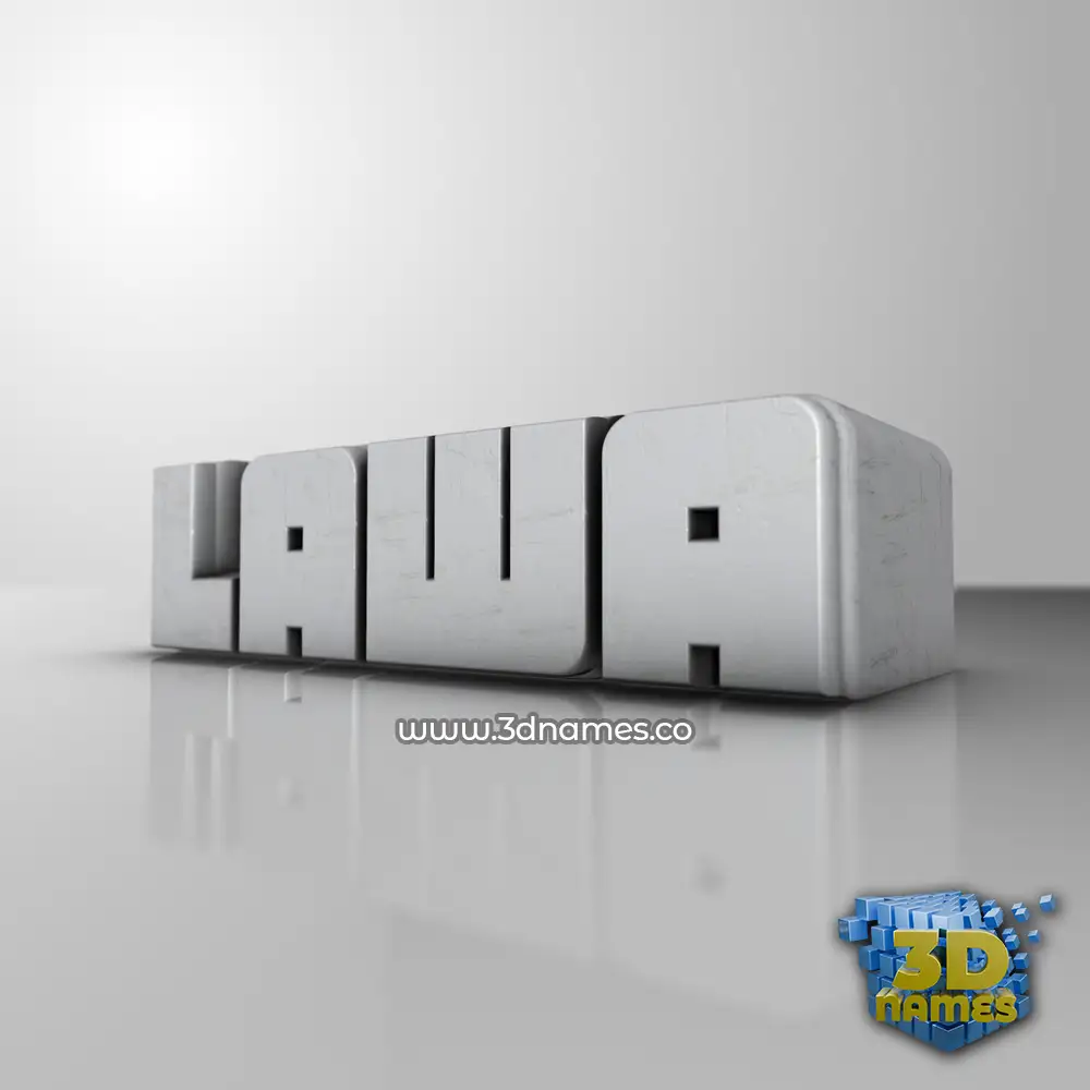 lawa in White Metro style - 3D name wallpaper