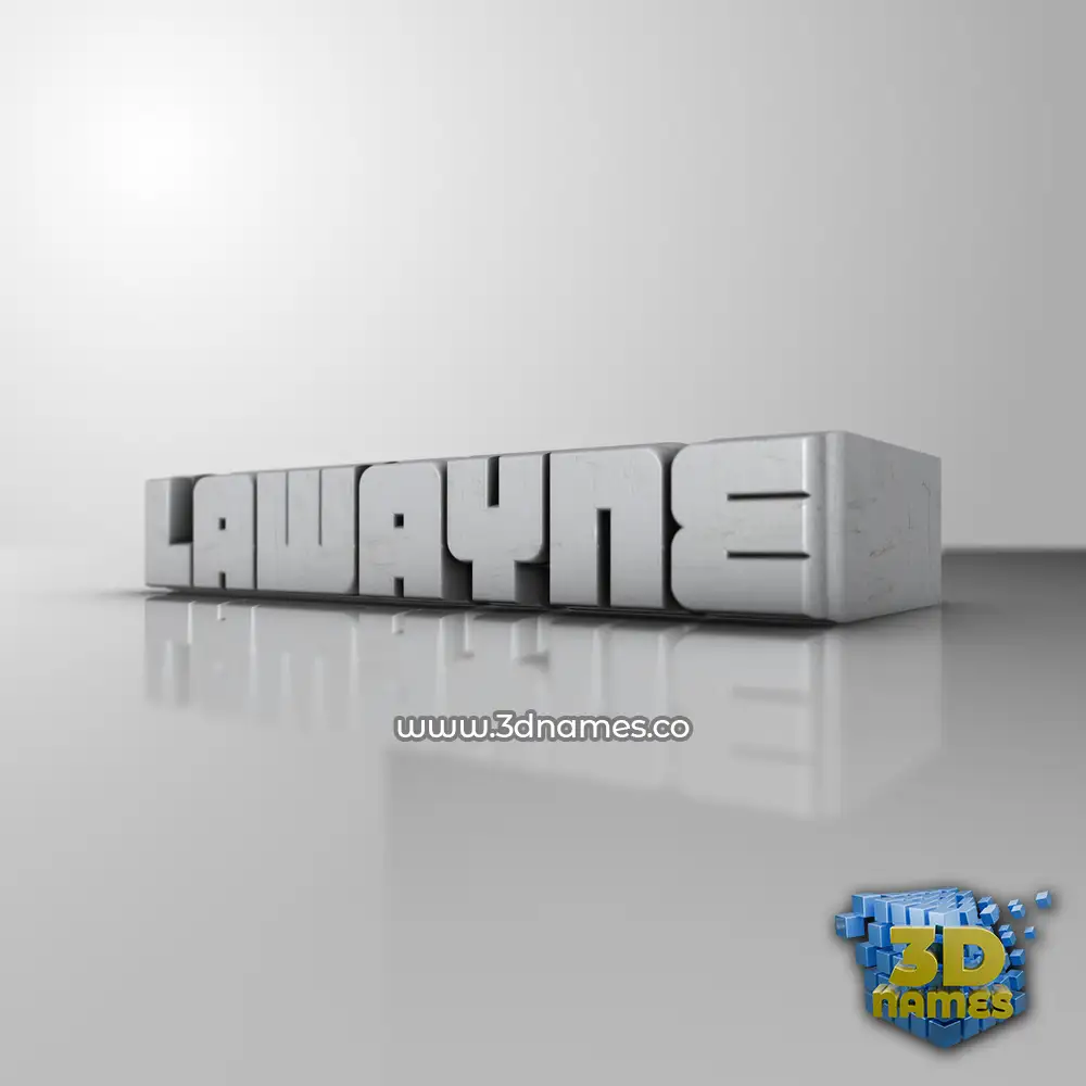 lawayne in White Metro style - 3D name wallpaper