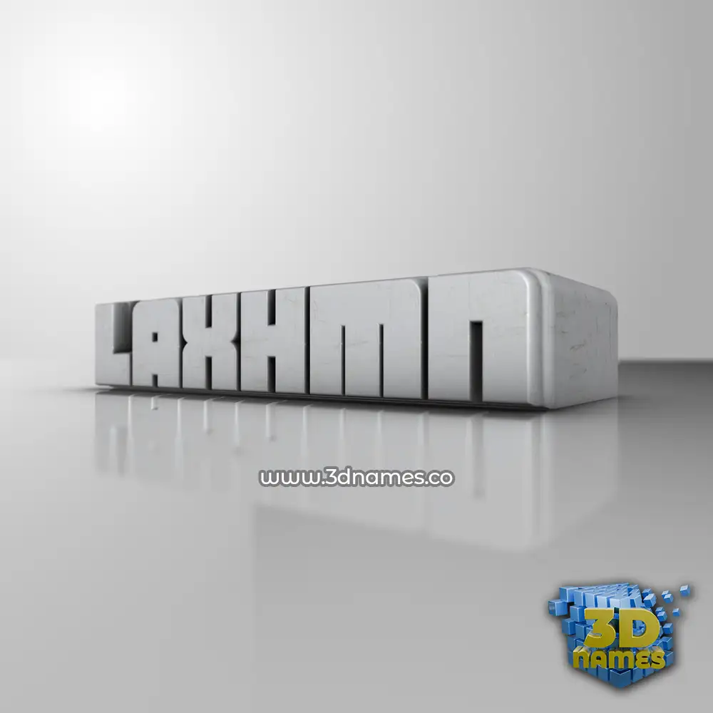 laxhmn in White Metro style - 3D name wallpaper