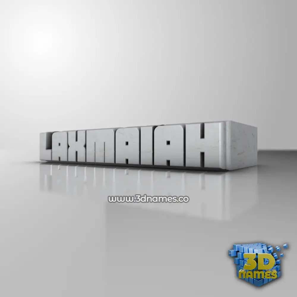 laxmaiah in White Metro style - 3D name wallpaper