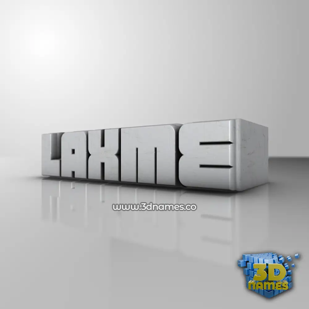 laxme in White Metro style - 3D name wallpaper