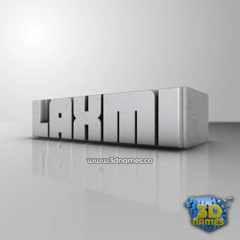 laxmi in White Metro style - 3D name wallpaper