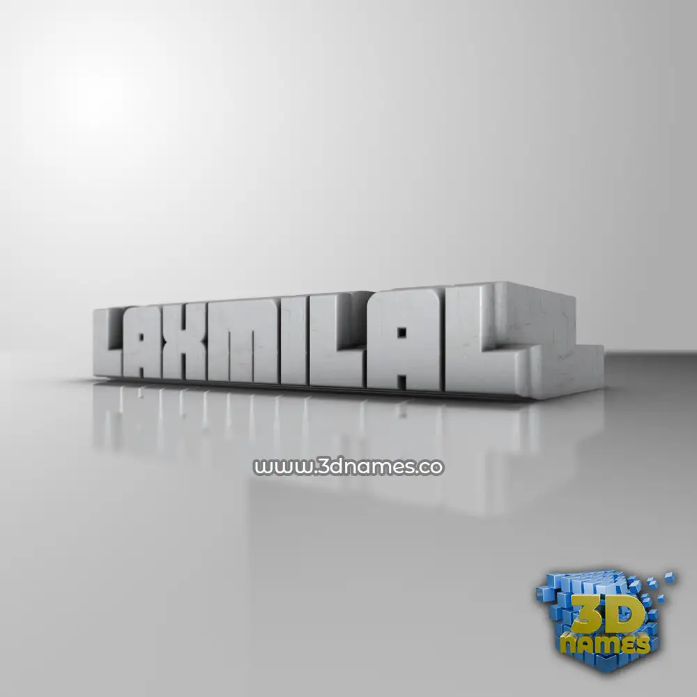 laxmilal in White Metro style - 3D name wallpaper