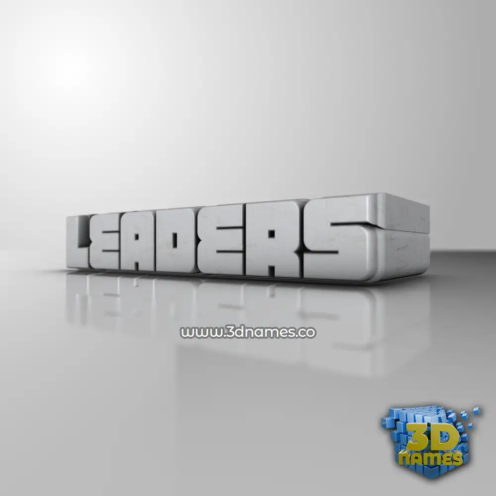 leaders in White Metro style - 3D name wallpaper