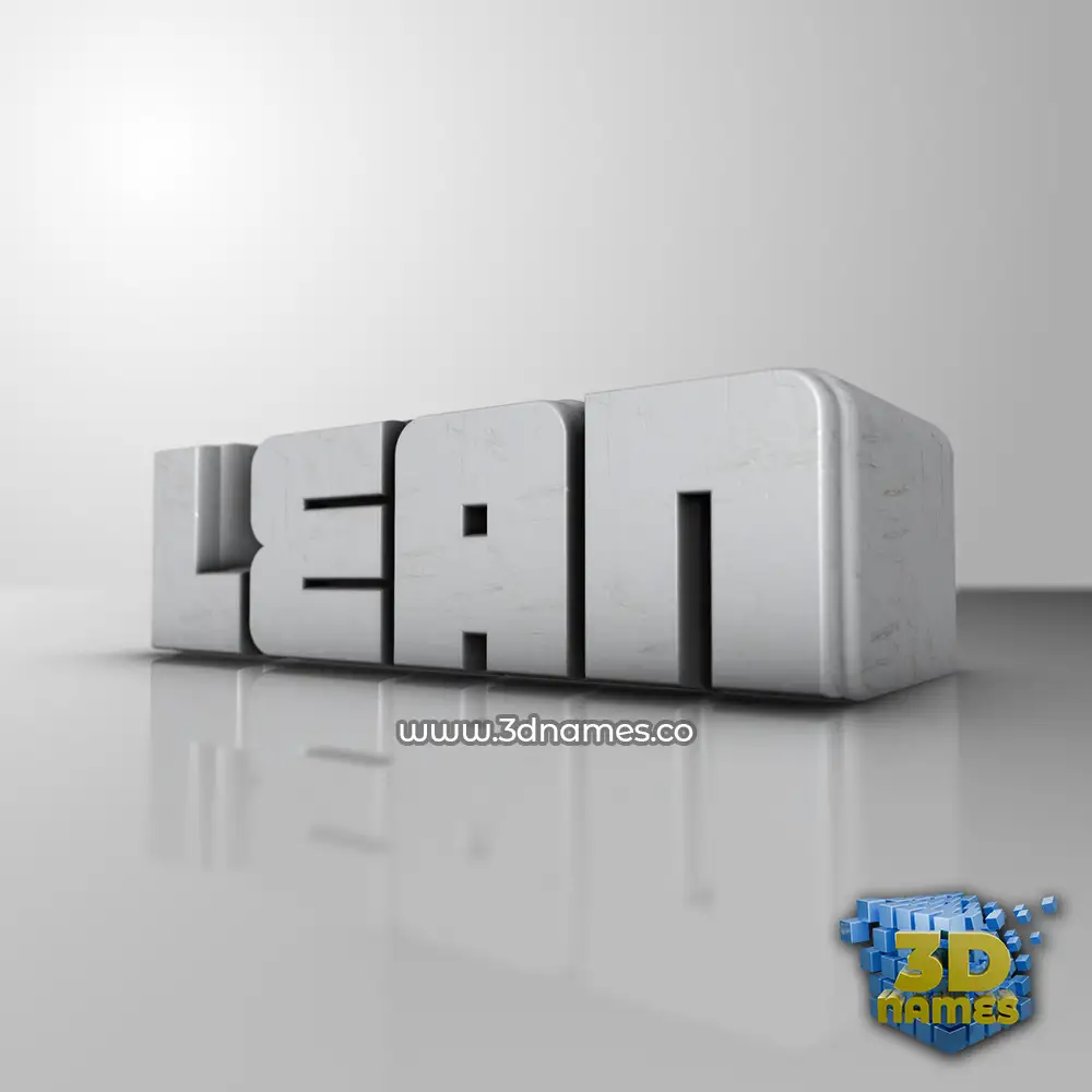 lean in White Metro style - 3D name wallpaper