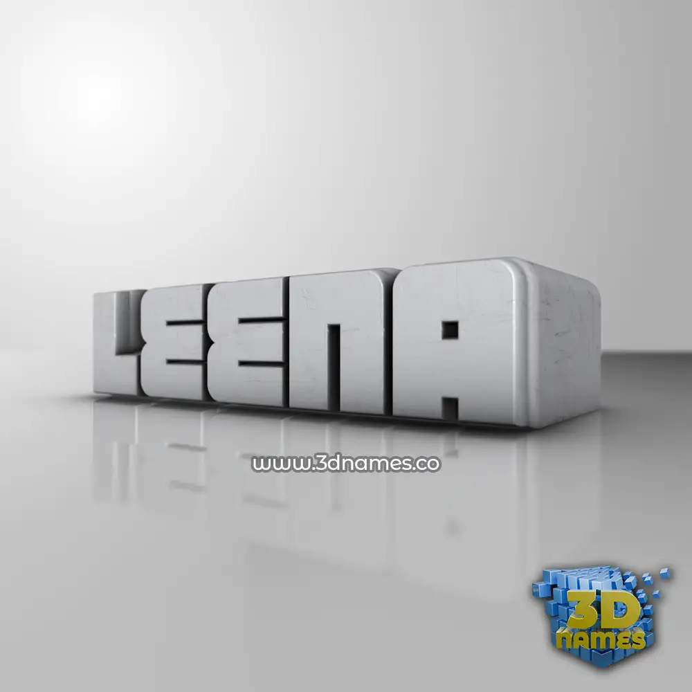 leena in White Metro style - 3D name wallpaper