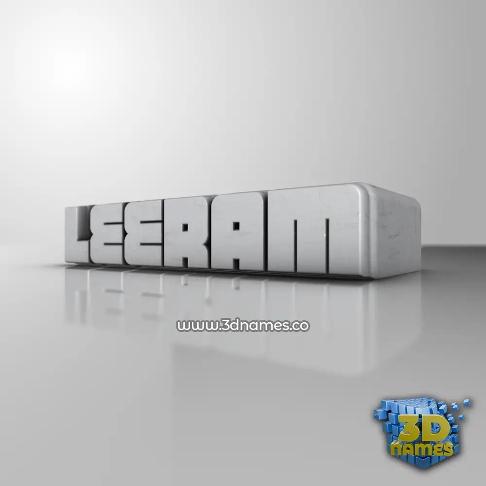 leeram in White Metro style - 3D name wallpaper