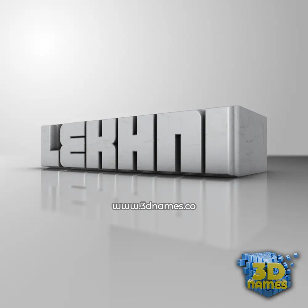 lekhni in White Metro style - 3D name wallpaper