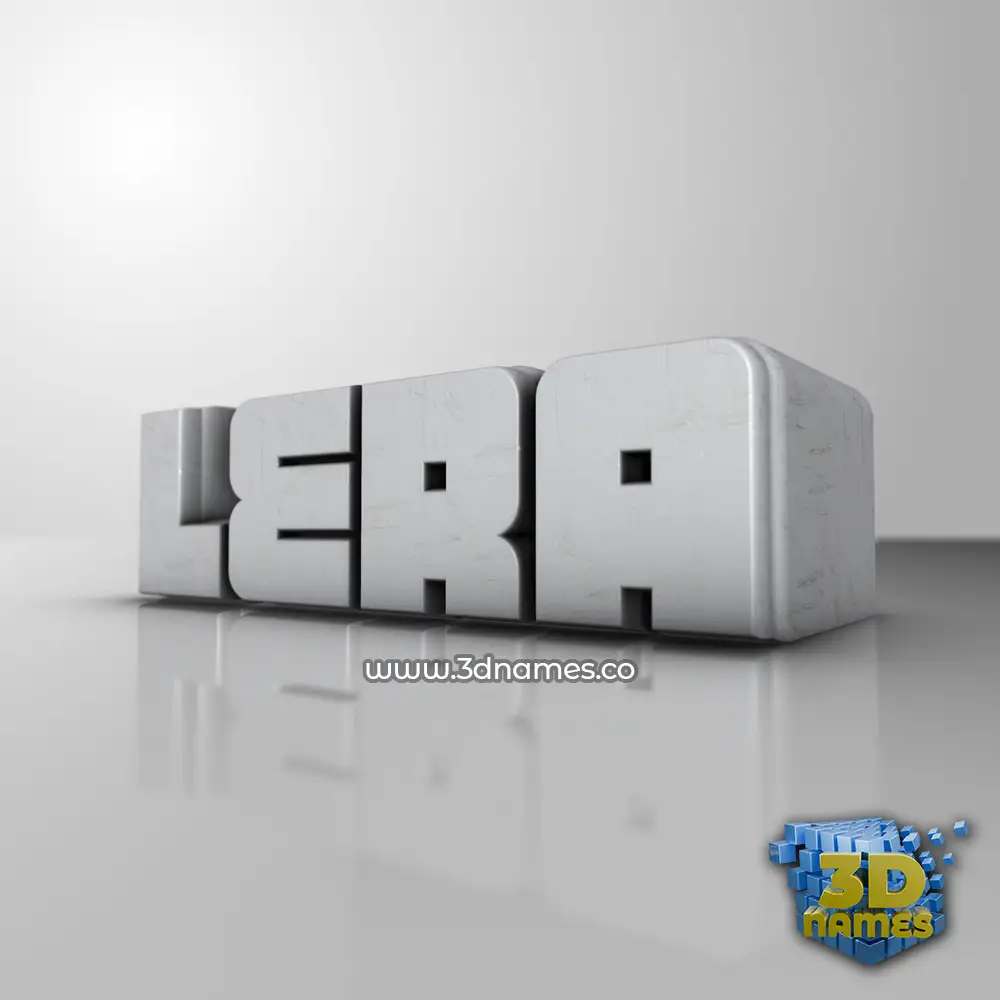 lera in White Metro style - 3D name wallpaper