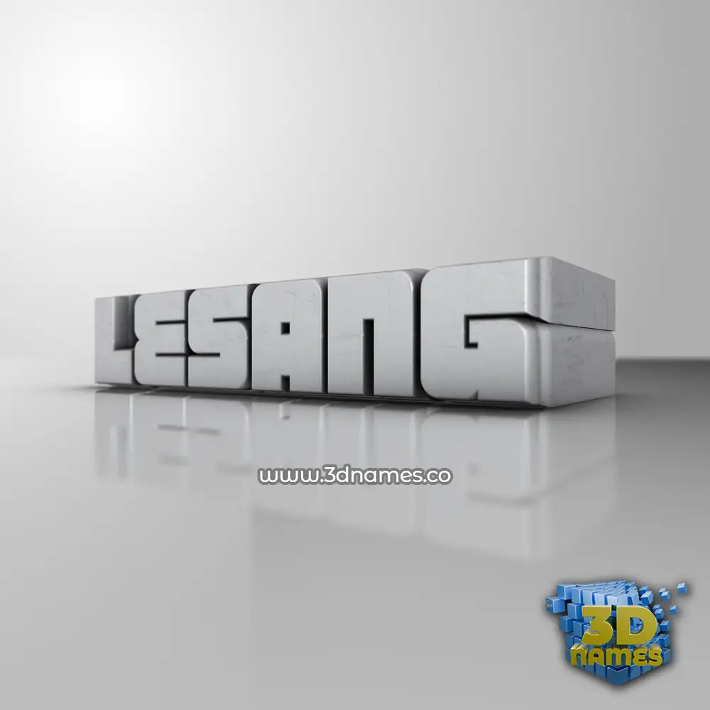 lesang in White Metro style - 3D name wallpaper