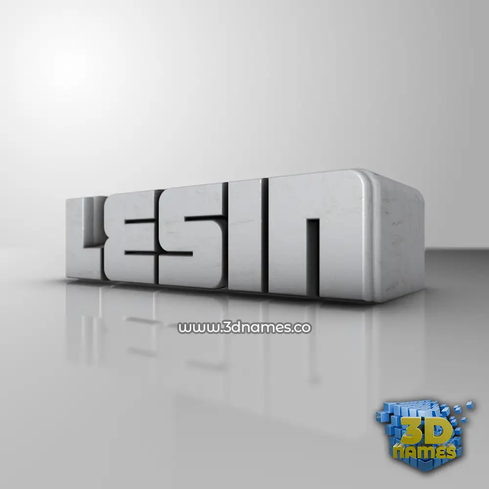lesin in White Metro style - 3D name wallpaper
