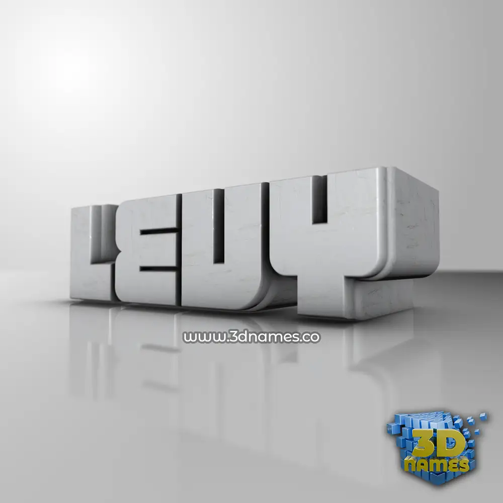 levy in White Metro style - 3D name wallpaper