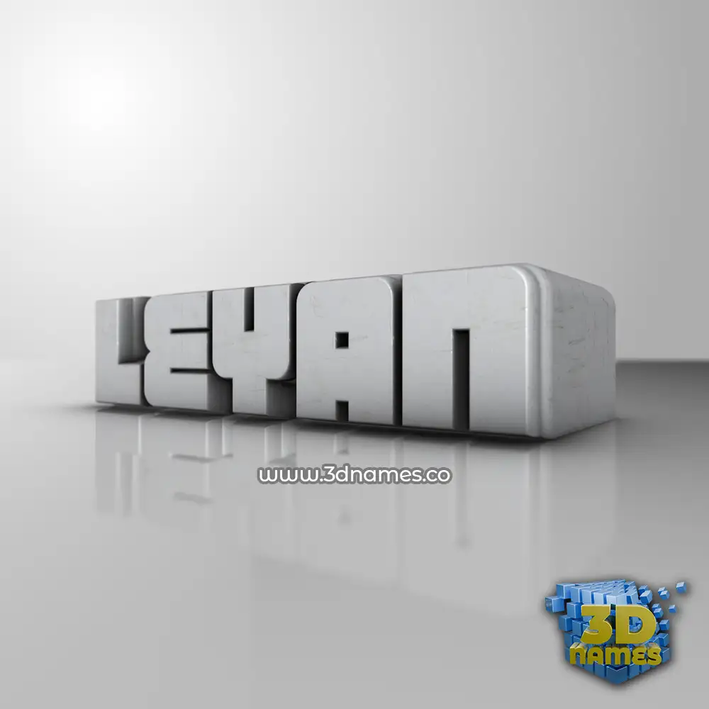 leyan in White Metro style - 3D name wallpaper