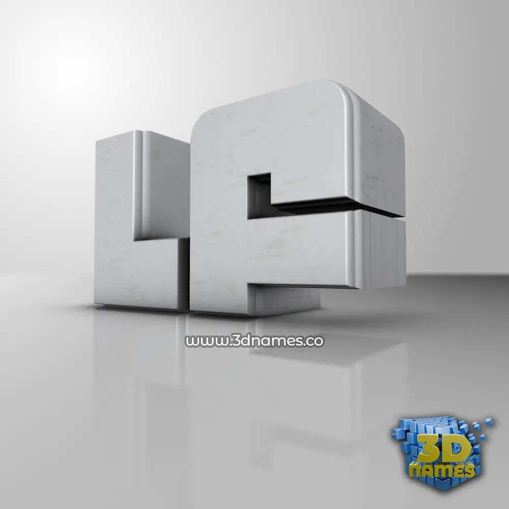 lf in White Metro style - 3D name wallpaper