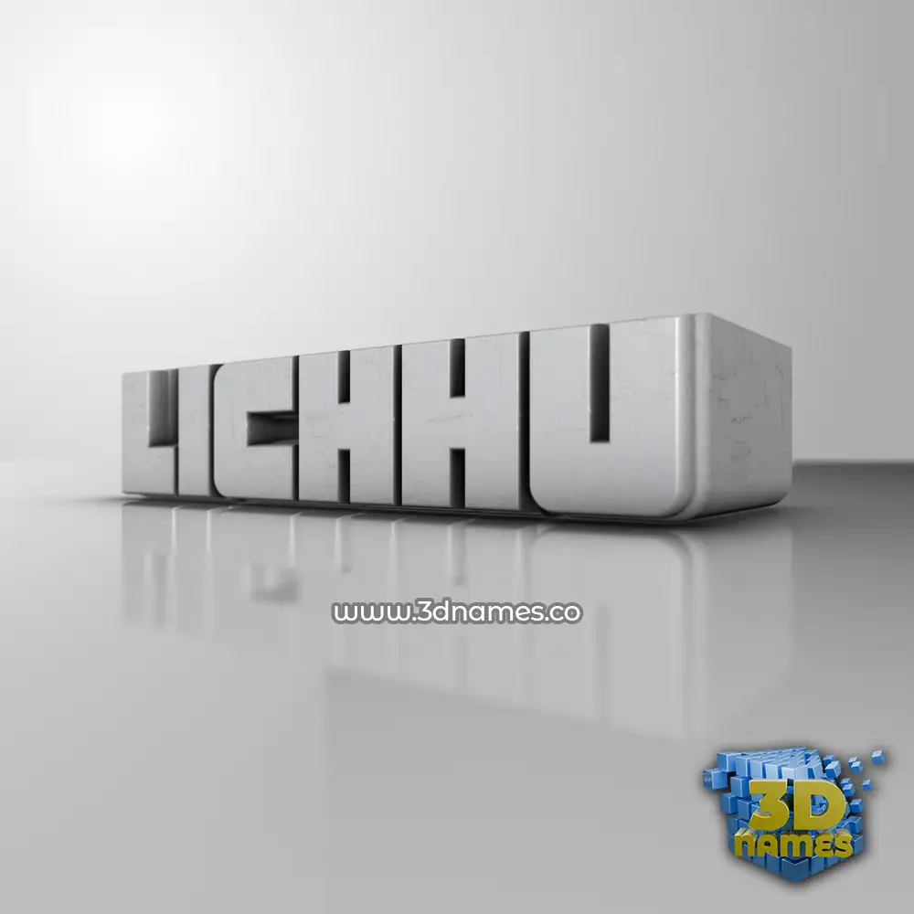 lichhu in White Metro style - 3D name wallpaper