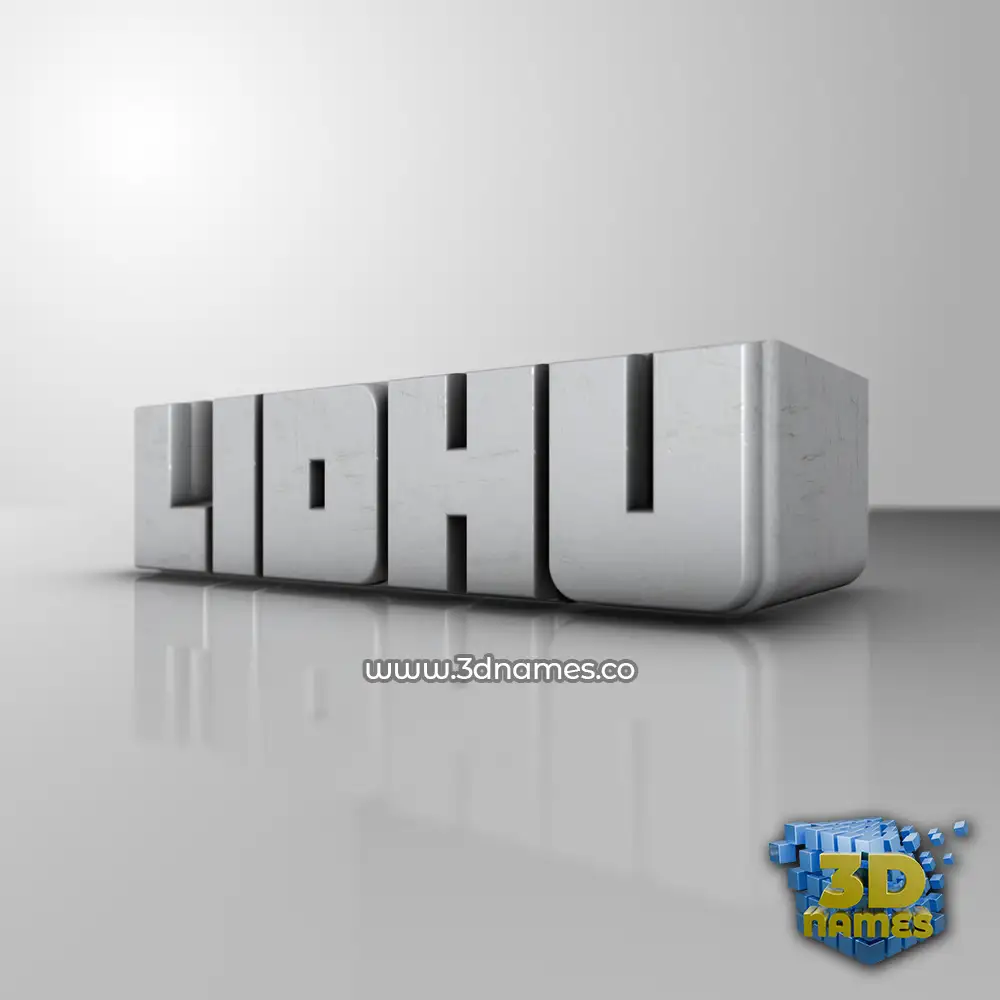 lidhu in White Metro style - 3D name wallpaper