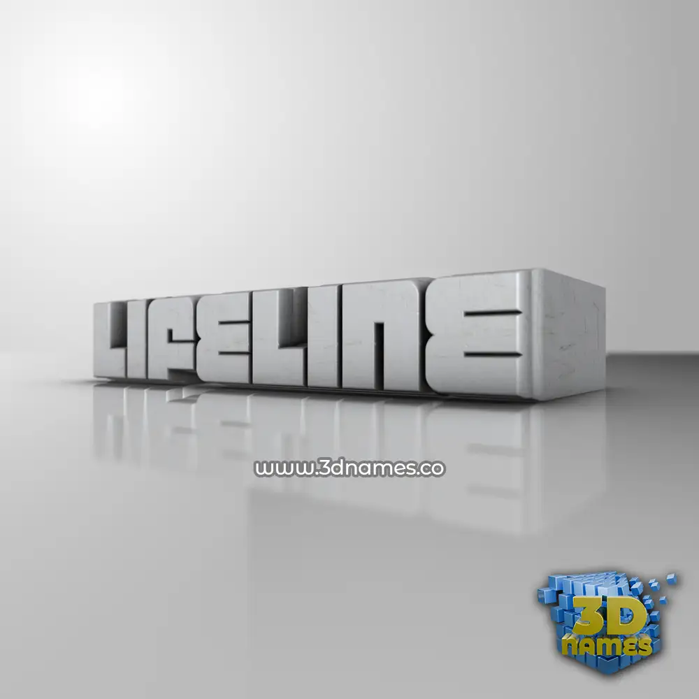 lifeline in White Metro style - 3D name wallpaper
