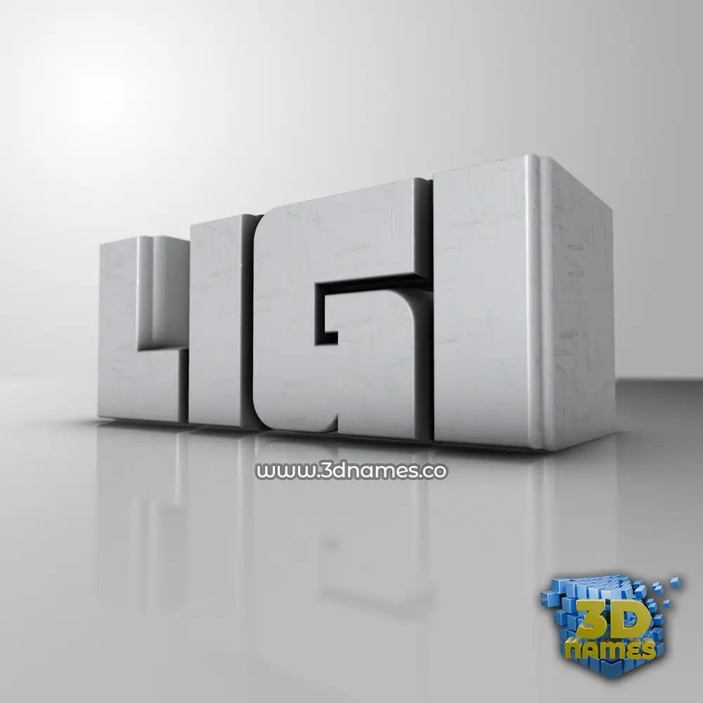 ligi in White Metro style - 3D name wallpaper