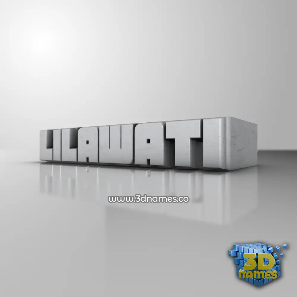 lilawati in White Metro style - 3D name wallpaper