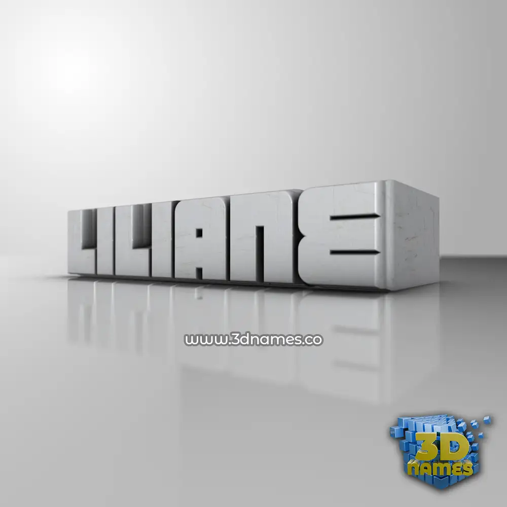 liliane in White Metro style - 3D name wallpaper