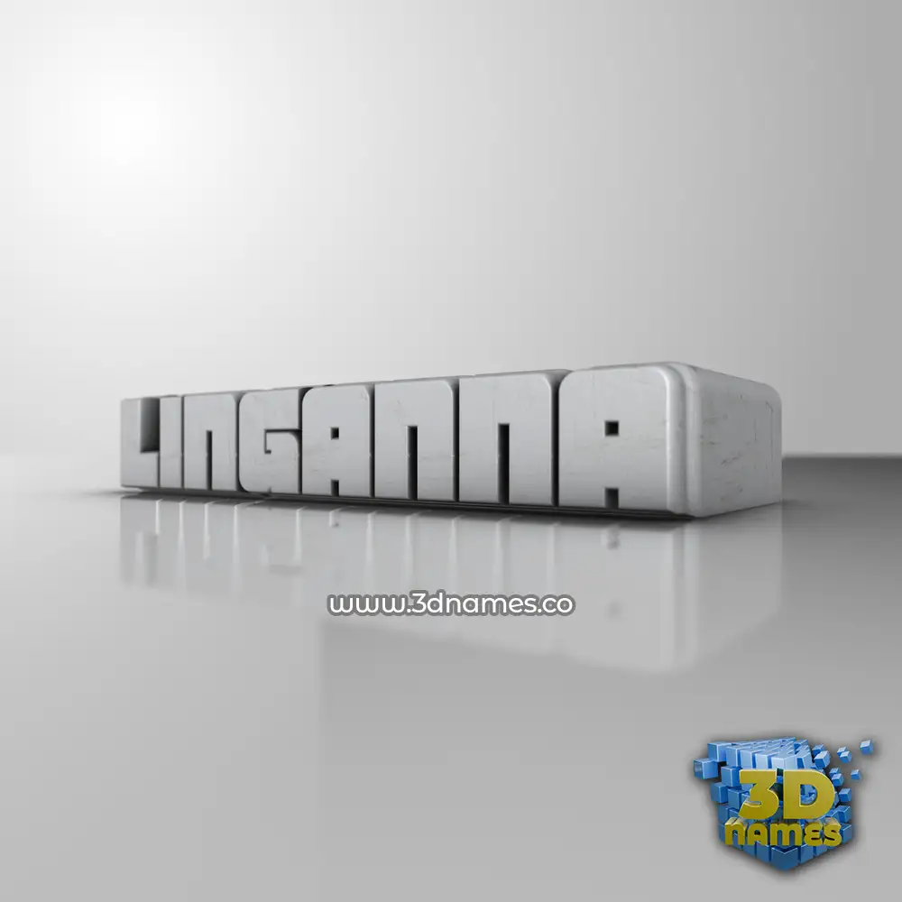 linganna in White Metro style - 3D name wallpaper
