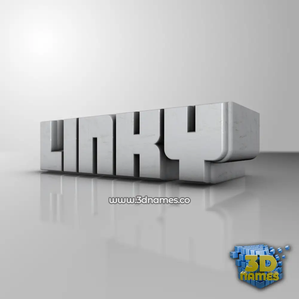 linky in White Metro style - 3D name wallpaper