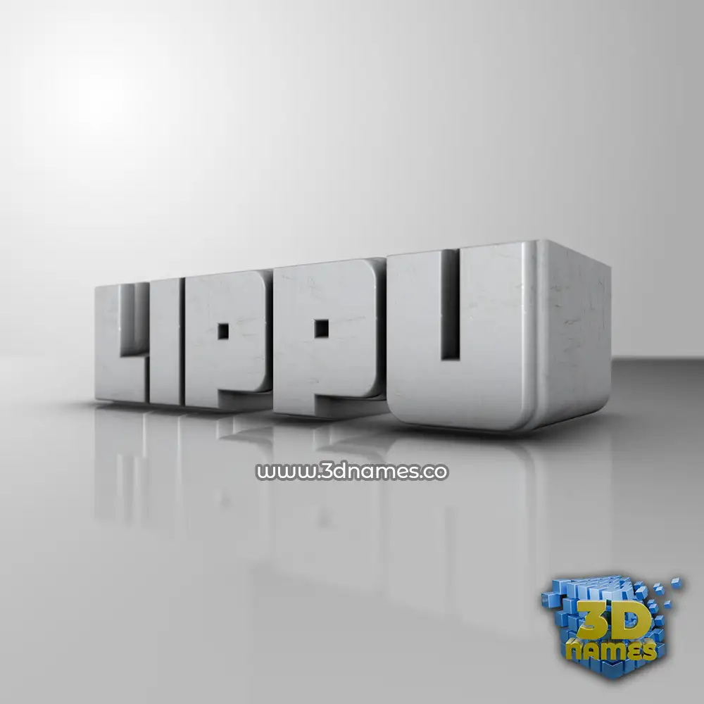 lippu in White Metro style - 3D name wallpaper