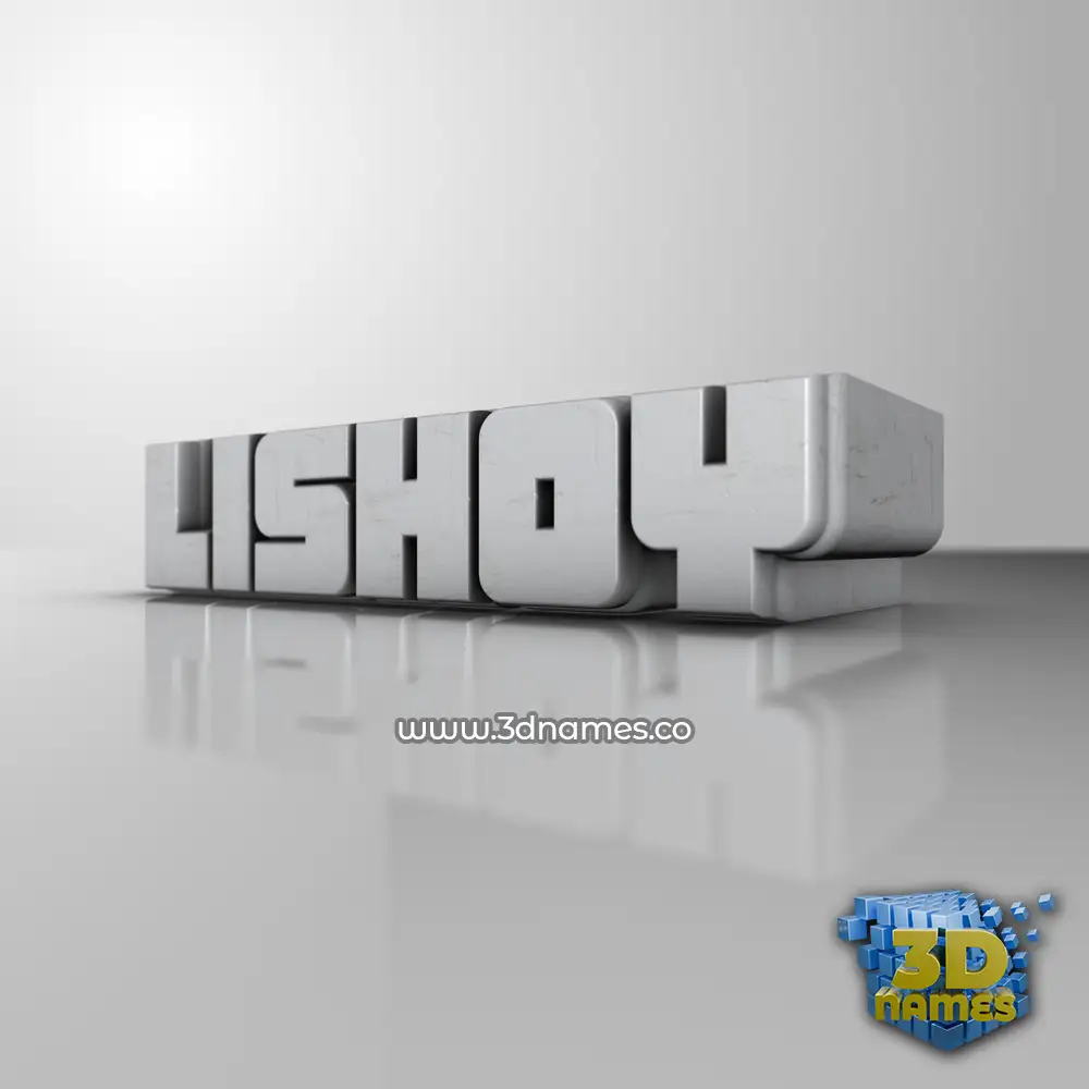 lishoy in White Metro style - 3D name wallpaper