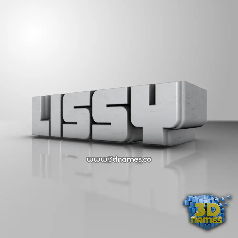 lissy in White Metro style - 3D name wallpaper