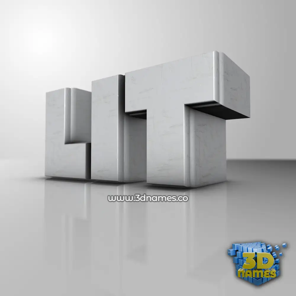 lit in White Metro style - 3D name wallpaper