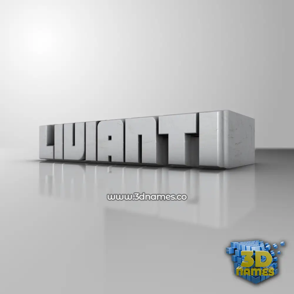 livianti in White Metro style - 3D name wallpaper