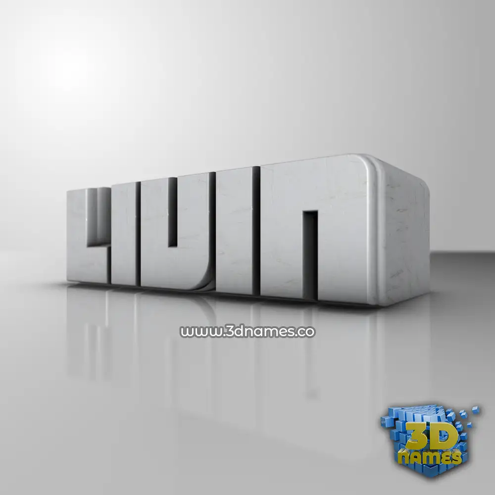 livin in White Metro style - 3D name wallpaper