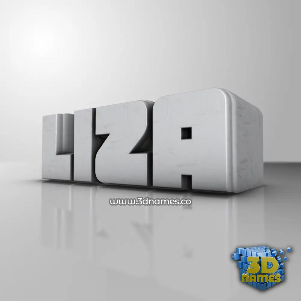 liza in White Metro style - 3D name wallpaper