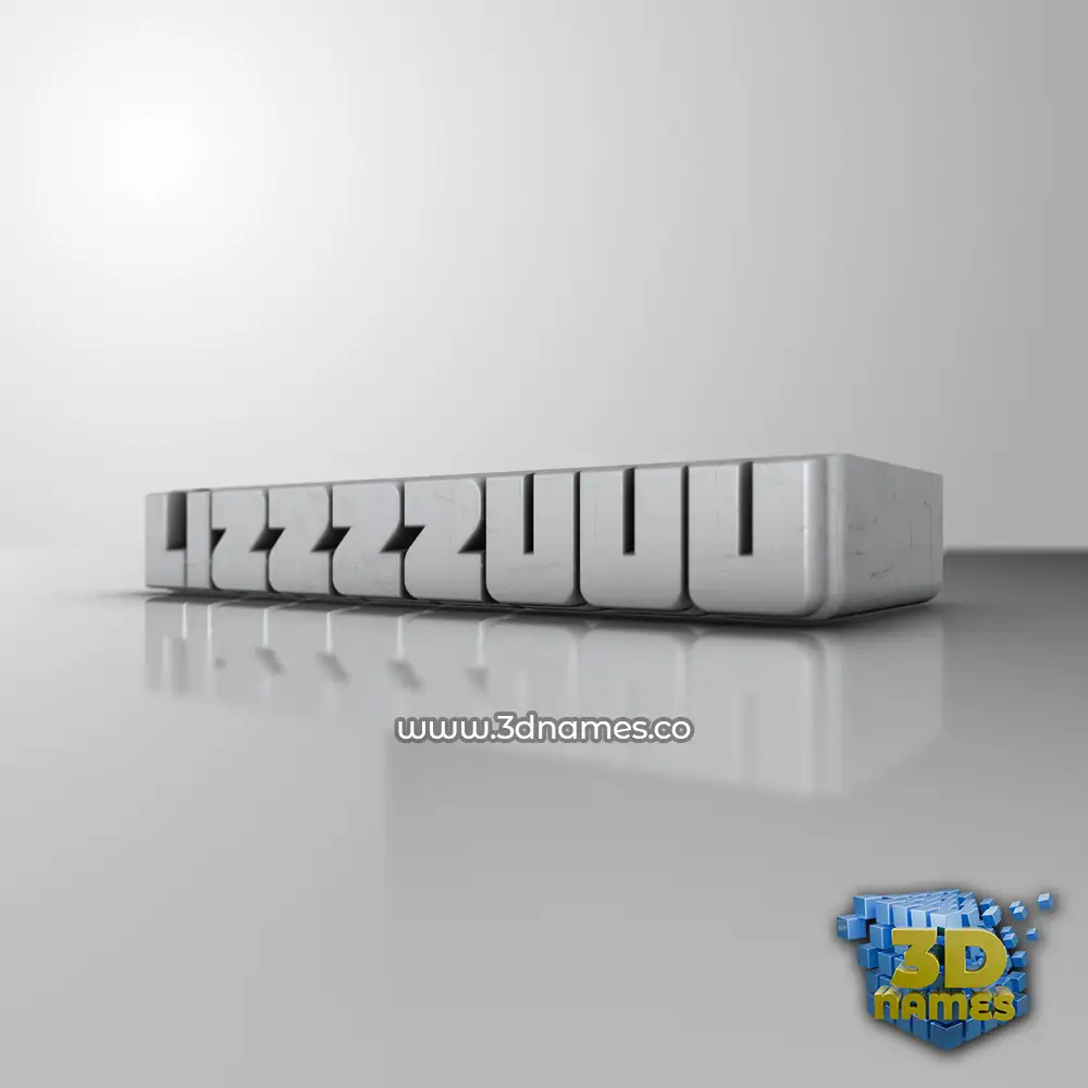 lizzzzuuu in White Metro style - 3D name wallpaper