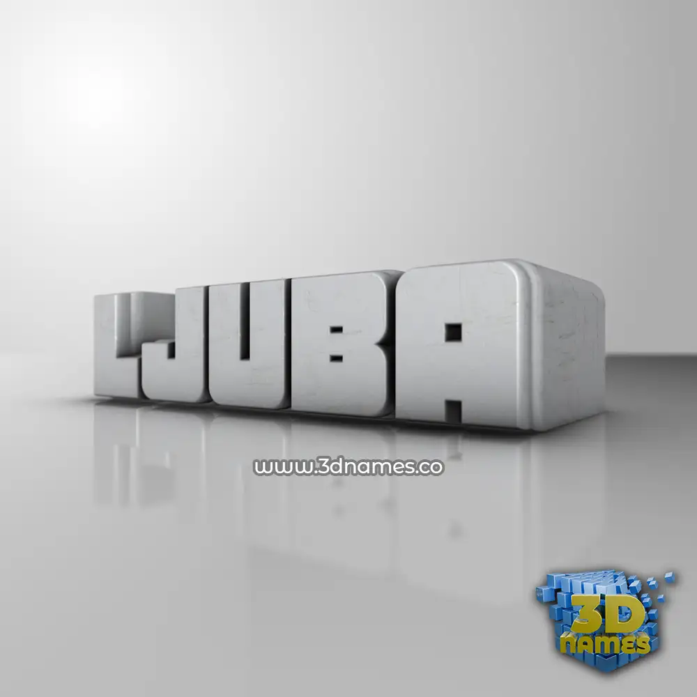 ljuba in White Metro style - 3D name wallpaper
