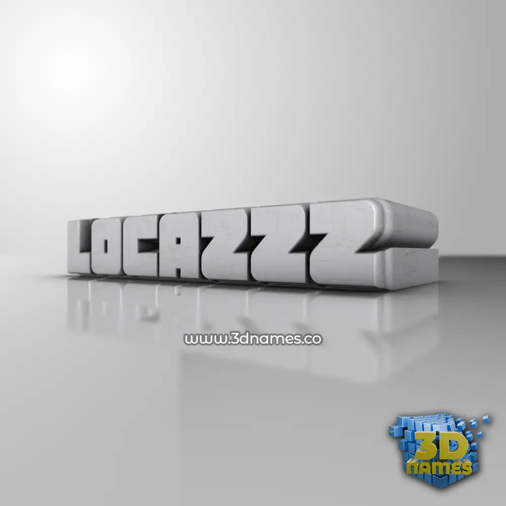 locazzz in White Metro style - 3D name wallpaper