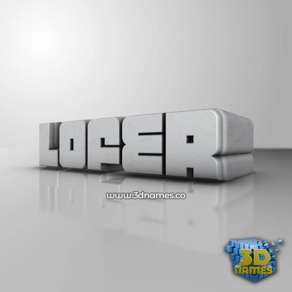 lofer in White Metro style - 3D name wallpaper