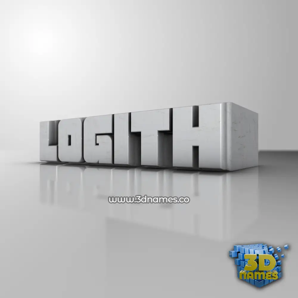 logith in White Metro style - 3D name wallpaper