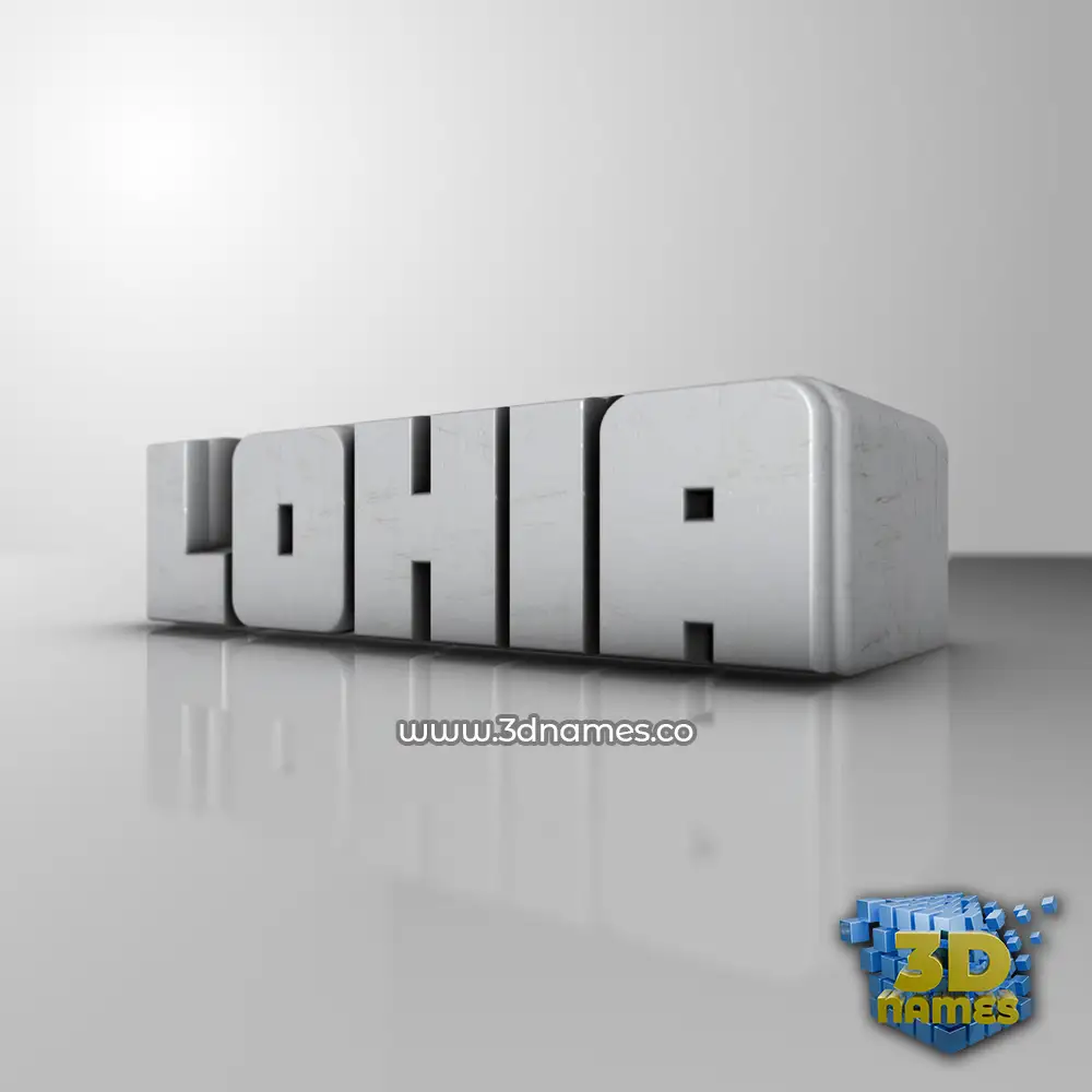 lohia in White Metro style - 3D name wallpaper