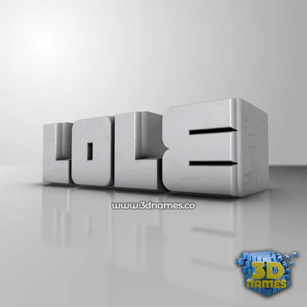 lole in White Metro style - 3D name wallpaper