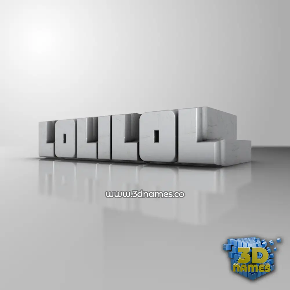 lolilol in White Metro style - 3D name wallpaper
