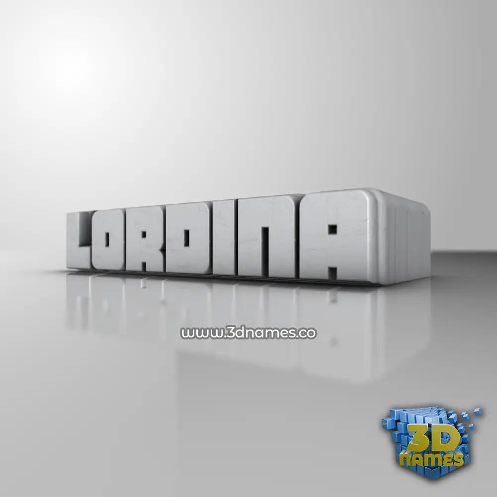 lordina in White Metro style - 3D name wallpaper