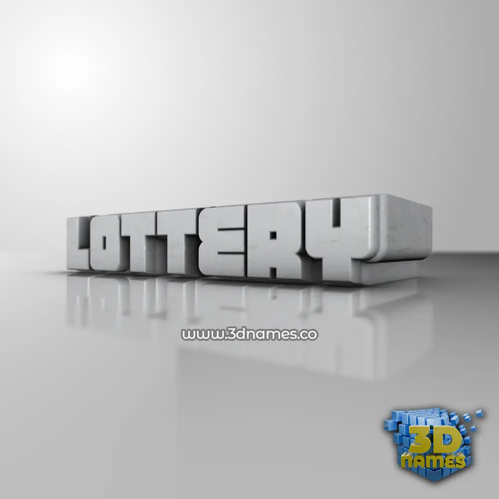 lottery in White Metro style - 3D name wallpaper