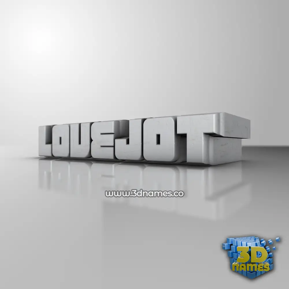 lovejot in White Metro style - 3D name wallpaper