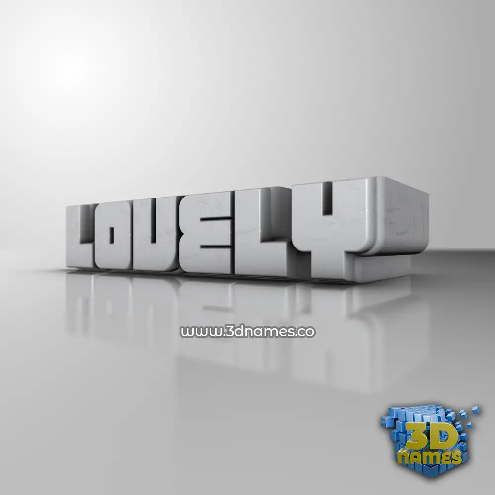 lovely in White Metro style - 3D name wallpaper