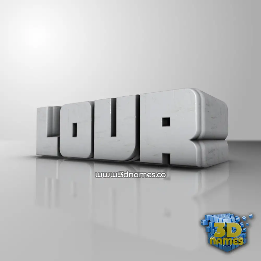 lovr in White Metro style - 3D name wallpaper